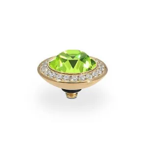 Qudo Tondo Deluxe 13mm Gold Topper - Citrus Green