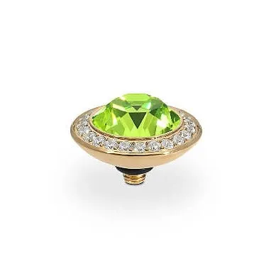 Qudo Tondo Deluxe 13mm Gold Topper - Citrus Green