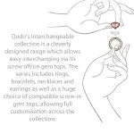 Qudo Tondo Deluxe 13mm Rose Gold Topper - Jet Black