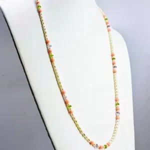 "Angel Food" 28" Convertible Necklace/Bracelet - Pearls, Coral, Amethyst, Peridot, Sterling