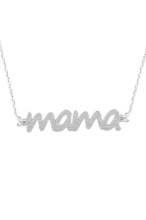 "MAMA" Lettering Necklace Silver - Pack of 6