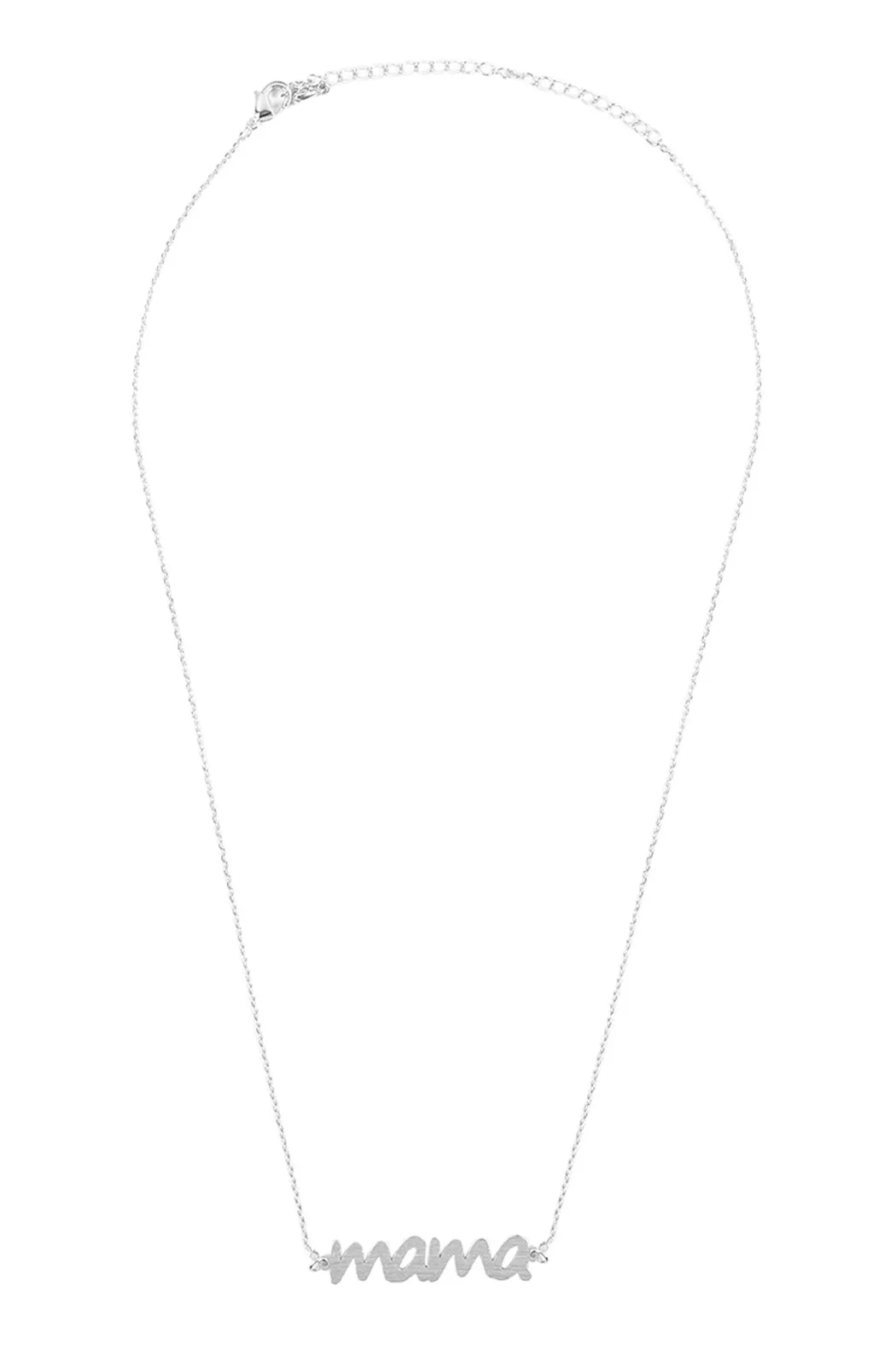 "MAMA" Lettering Necklace Silver - Pack of 6