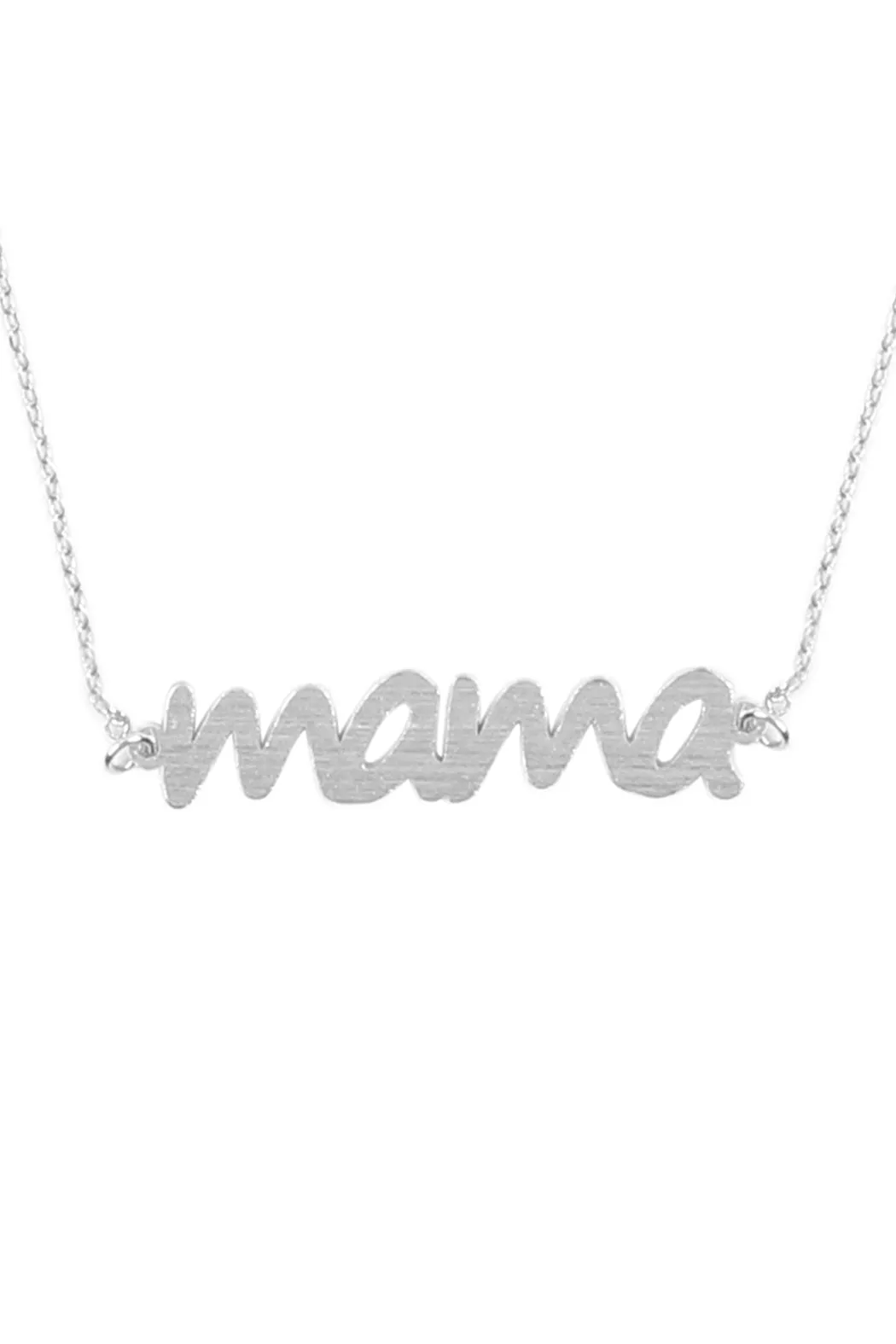 "MAMA" Lettering Necklace Silver - Pack of 6