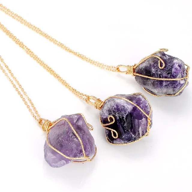 Rainbow Crystal Chakra Necklace