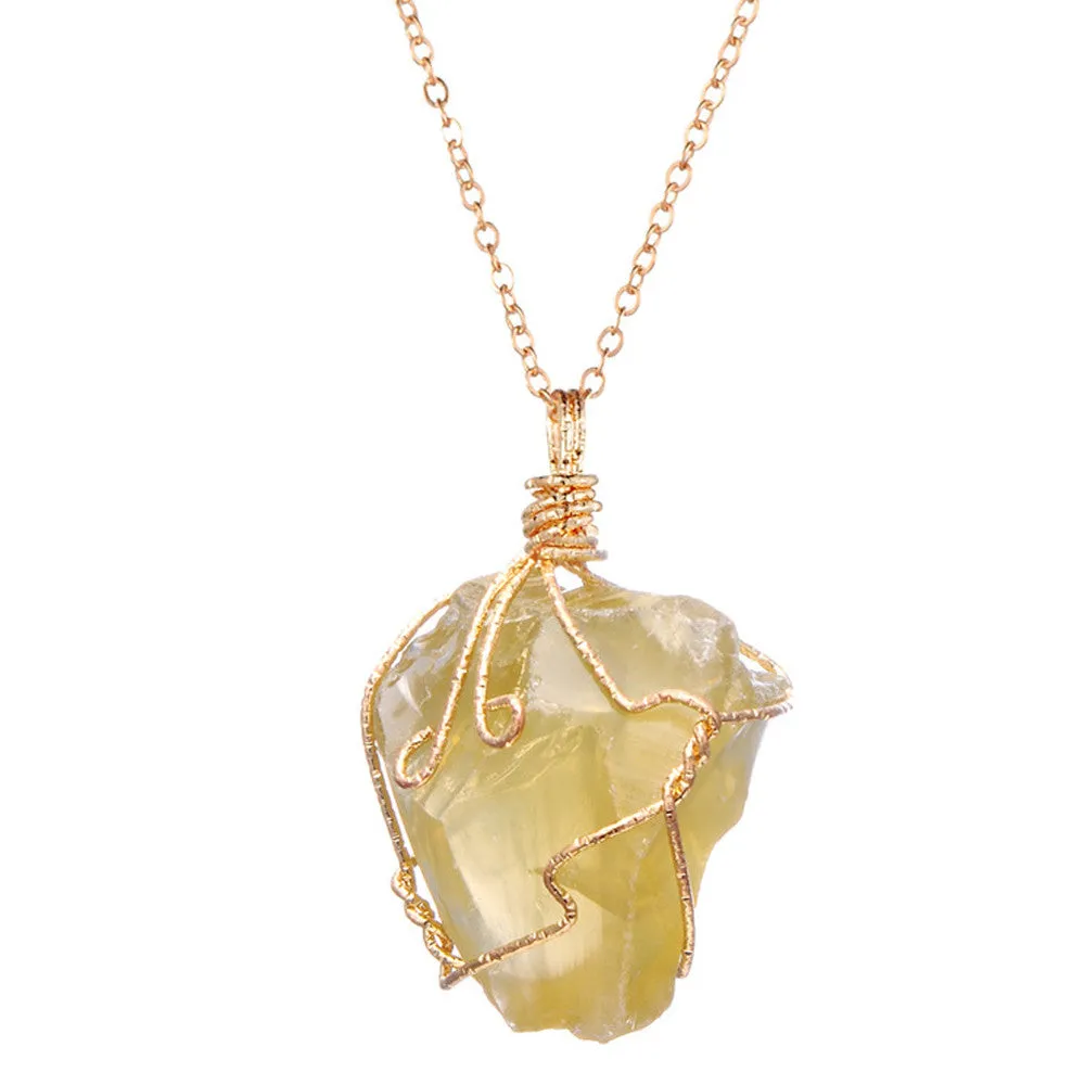Rainbow Crystal Chakra Necklace