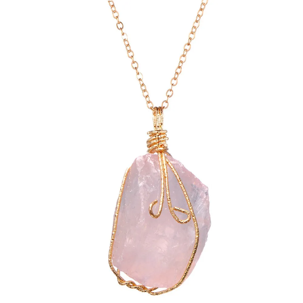 Rainbow Crystal Chakra Necklace