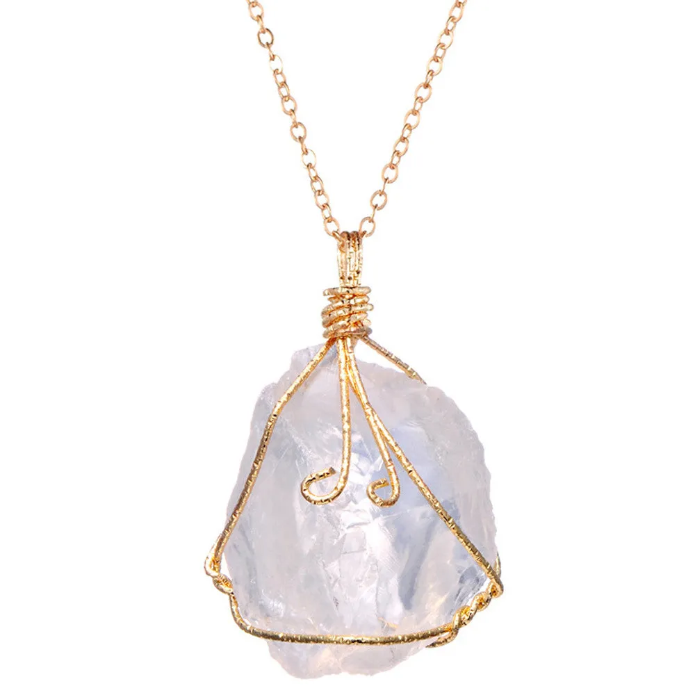 Rainbow Crystal Chakra Necklace