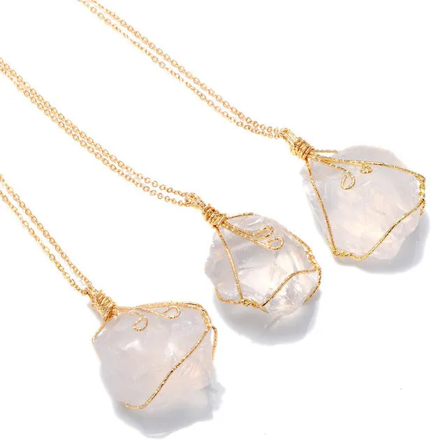 Rainbow Crystal Chakra Necklace