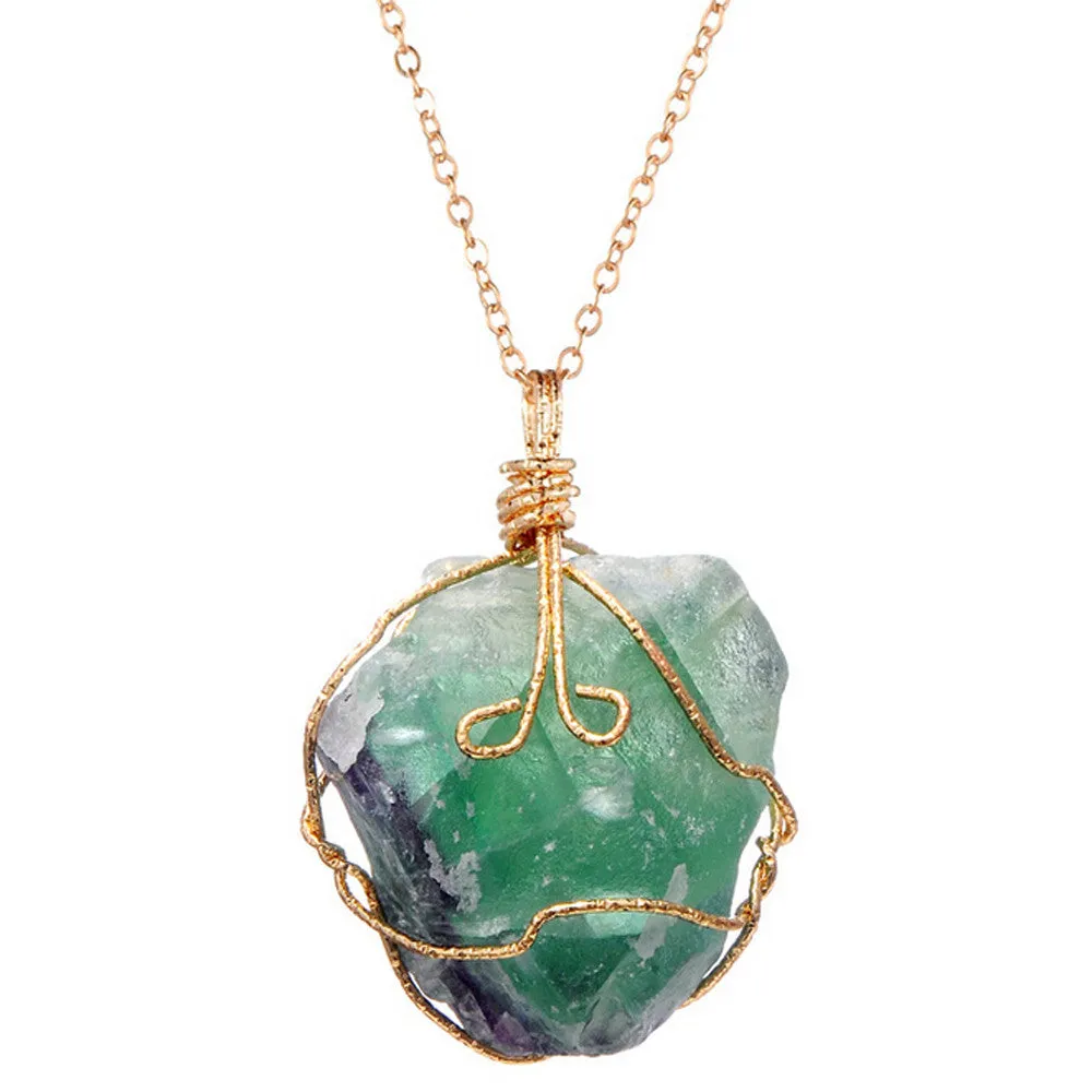 Rainbow Crystal Chakra Necklace