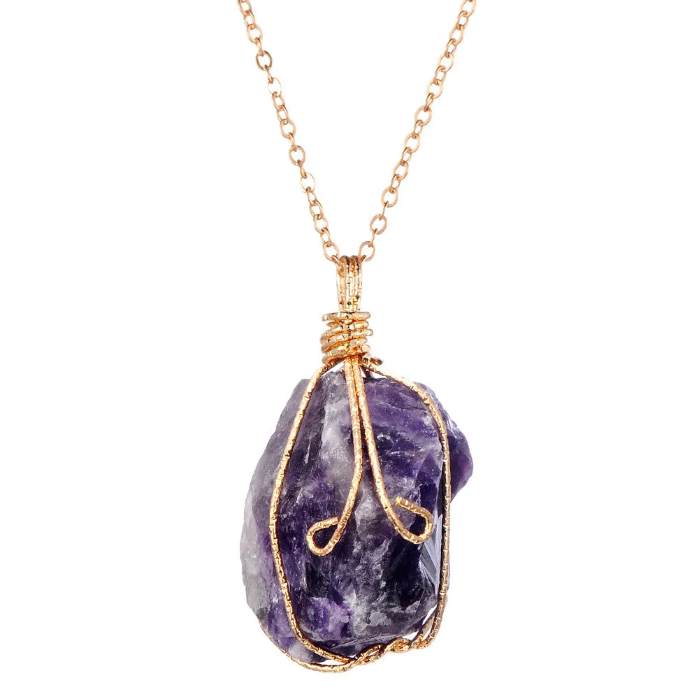 Rainbow Crystal Chakra Necklace