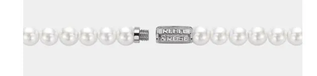 Rebel & Rose Necklace Pearl Gem 8mm 38cm