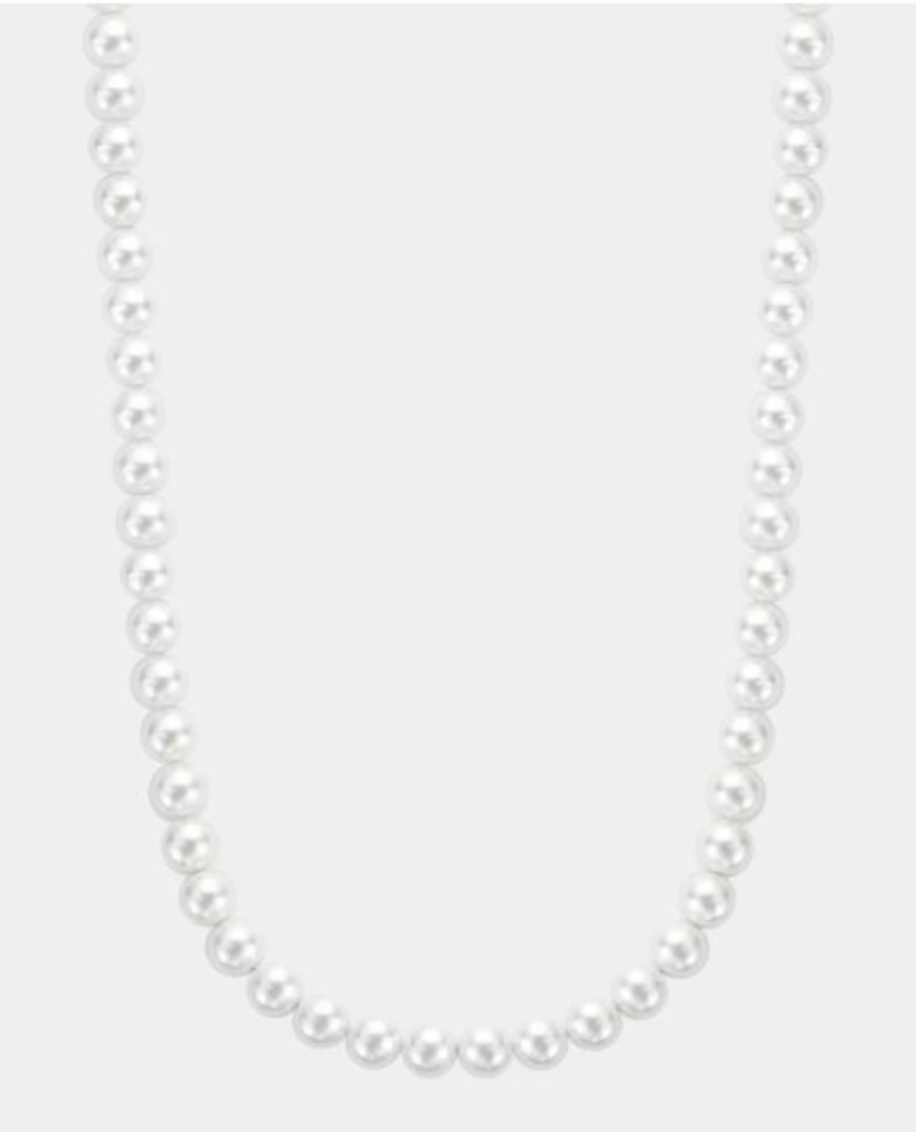 Rebel & Rose Necklace Pearl Gem Gold 8mm 42cm