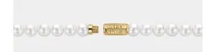 Rebel & Rose Necklace Pearl Gem Gold 8mm 42cm