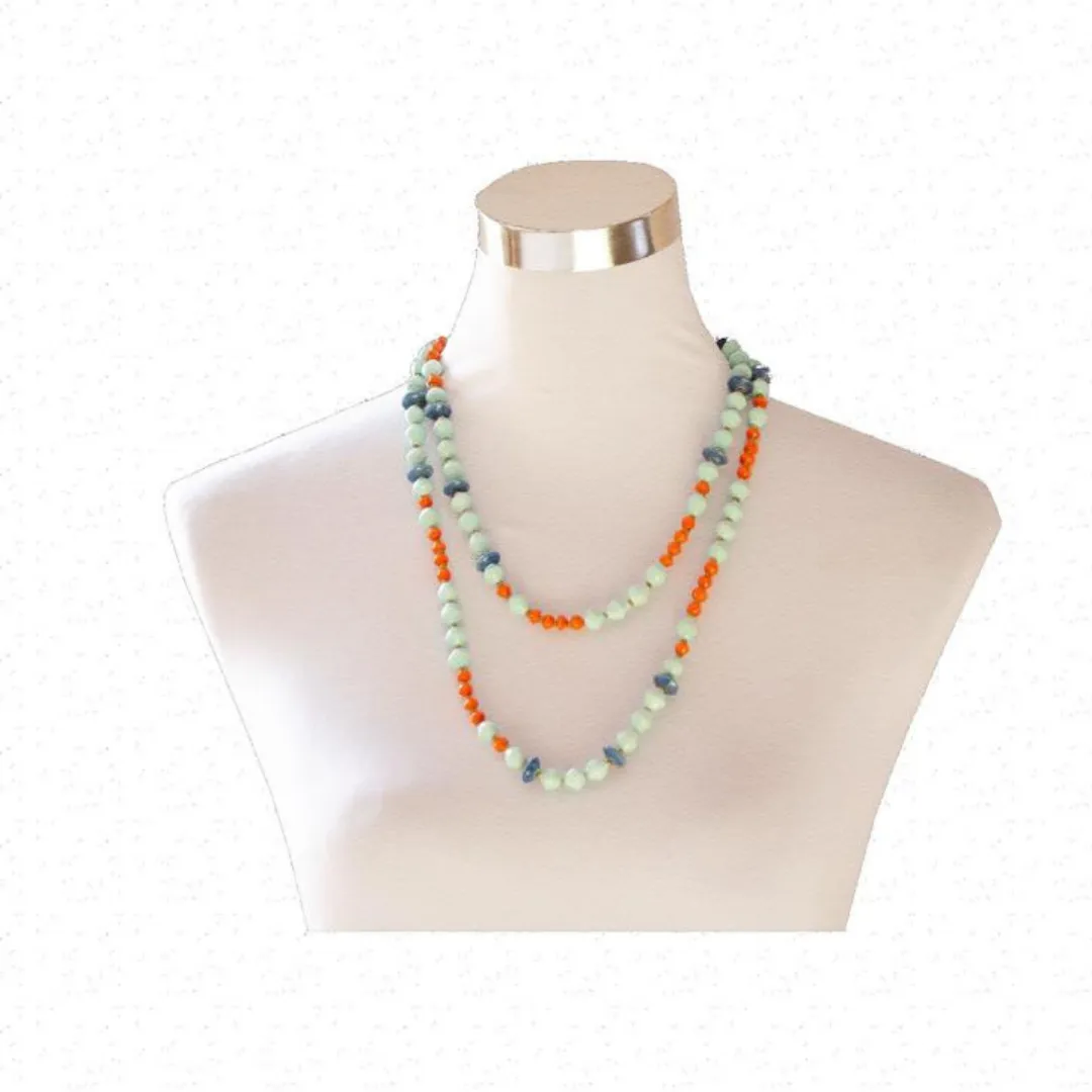 Recycled Paper Bead Necklace - Abie Necklace