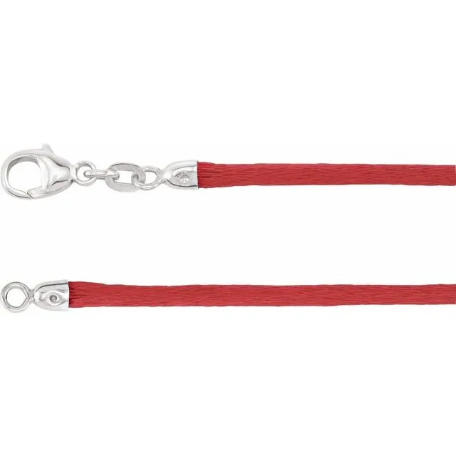 Red 2.25 mm Silk 16" Cord