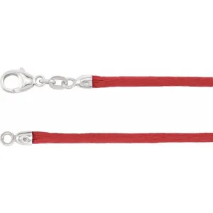 Red 2.25 mm Silk 16" Cord