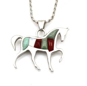 Reversible Prancing Horse Pendant