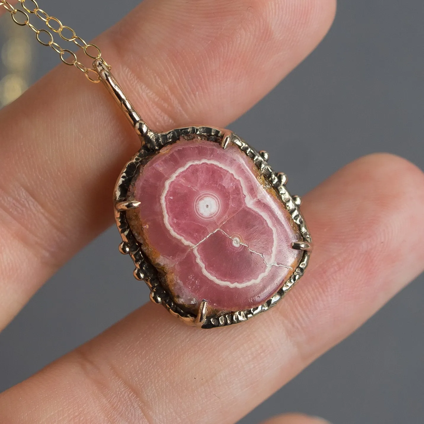Rhodochrosite Stalactite Pendant