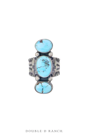 Ring, Cluster, Turquoise, Golden Hills,  Hallmark, Contemporary 6, 1709