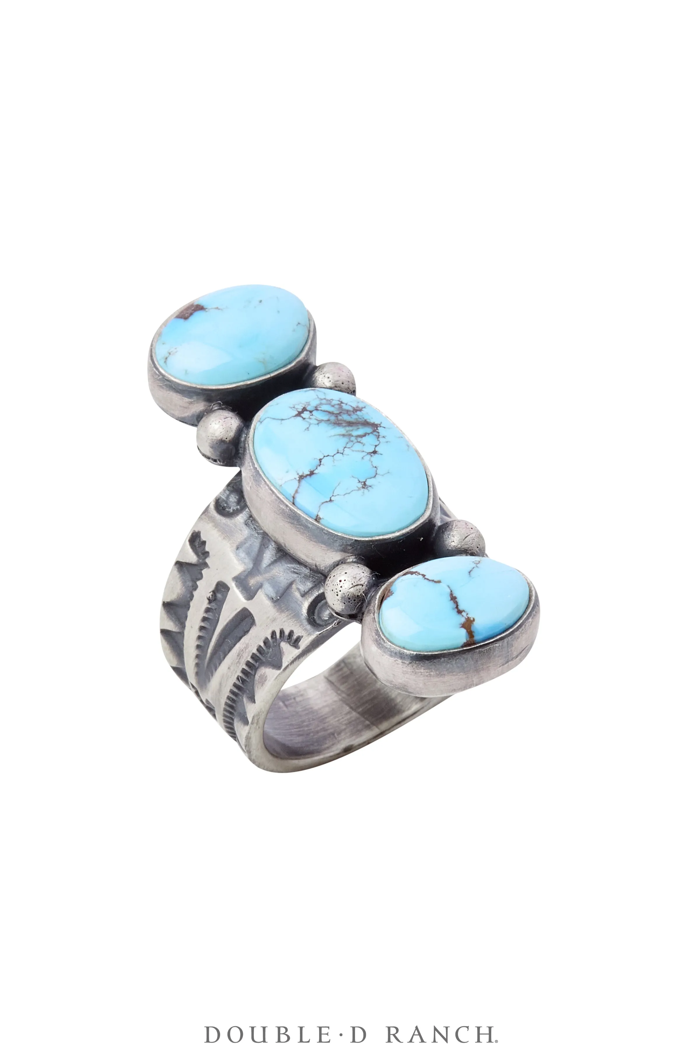 Ring, Cluster, Turquoise, Golden Hills,  Hallmark, Contemporary 6, 1709
