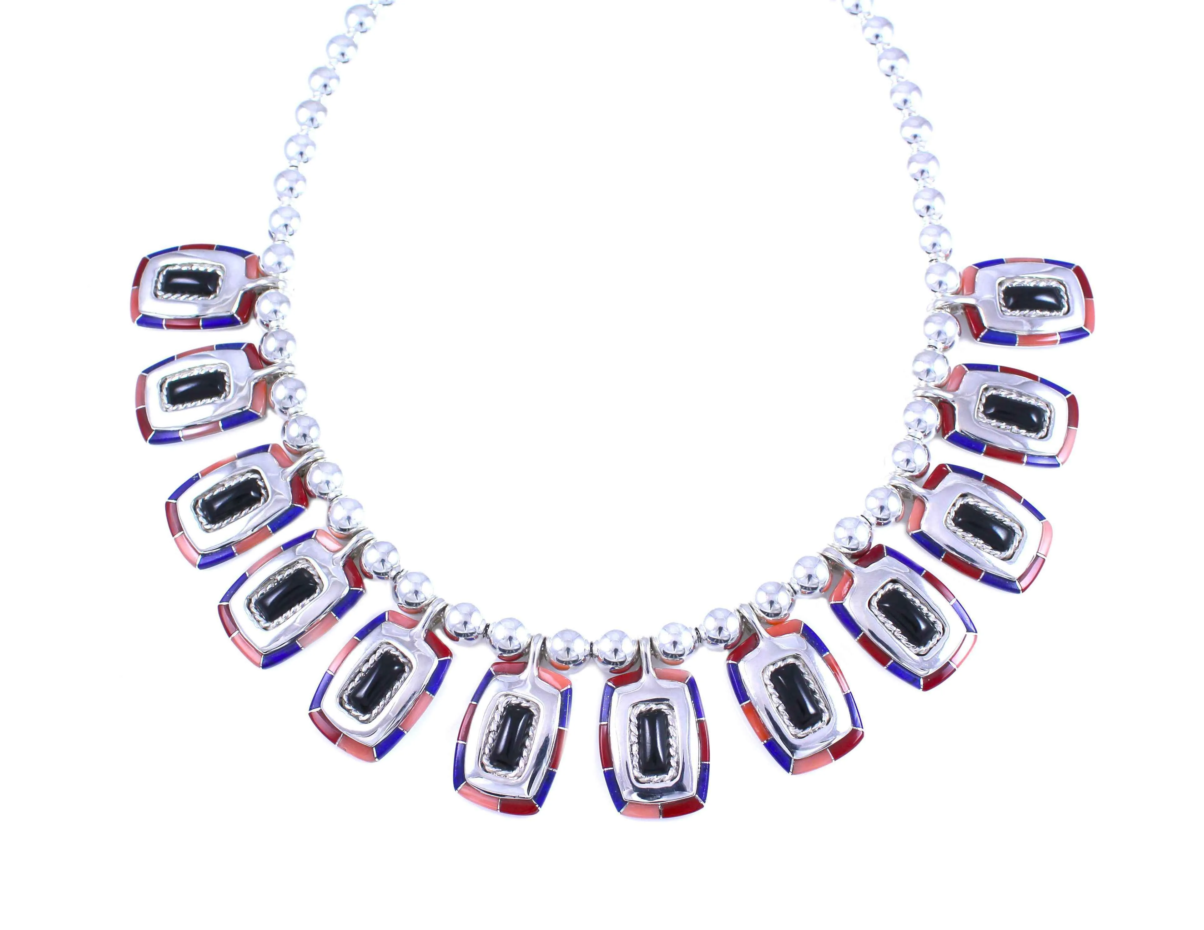 Rope Edge Rectangular Necklace