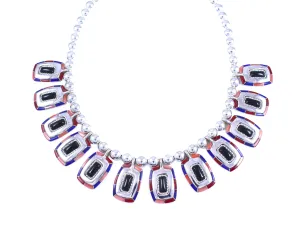 Rope Edge Rectangular Necklace