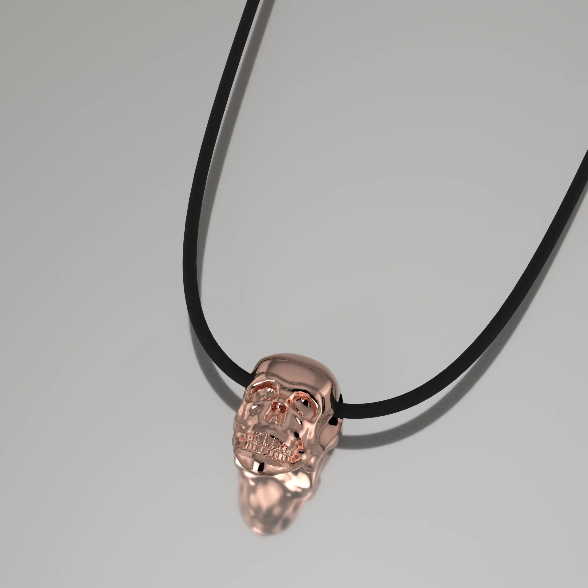 Rose Gold Skull Necklace