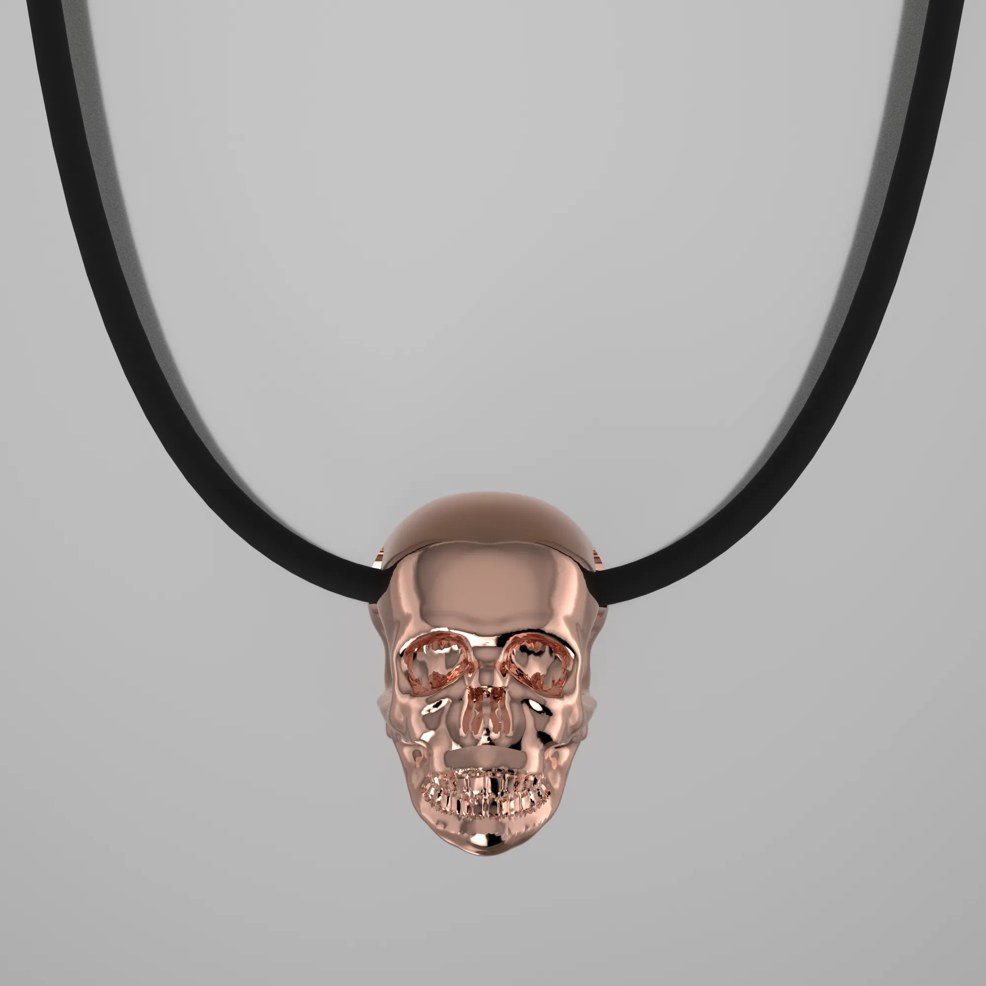 Rose Gold Skull Necklace