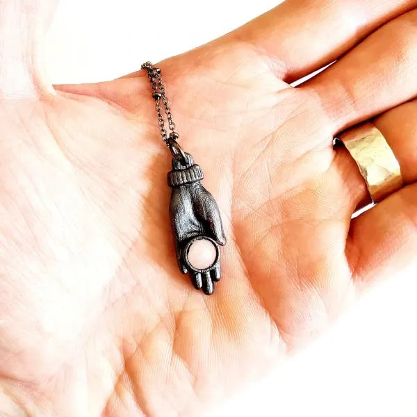 Rose Quartz Fortune Tellers Necklace