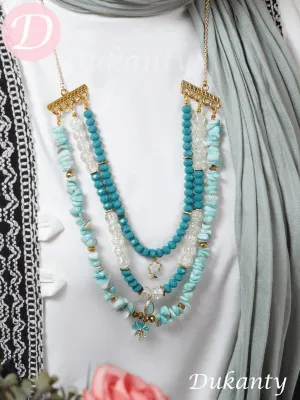 Ruby Necklace - Turquoise and Seashell Stone