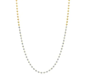Sabel 14K Yellow Gold Round Diamond & Beaded Necklace