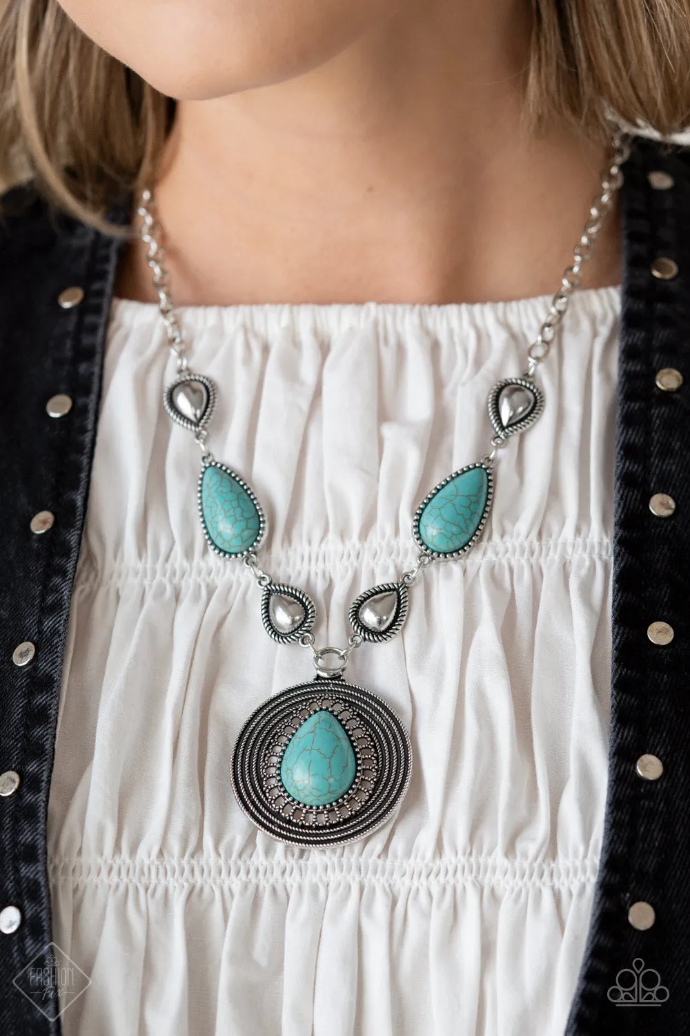 Saguaro Soul Trek - Blue (Turquoise) Necklace (SSF-0422)