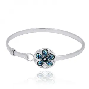 Sand Dollar Bangle with Abalone Shell