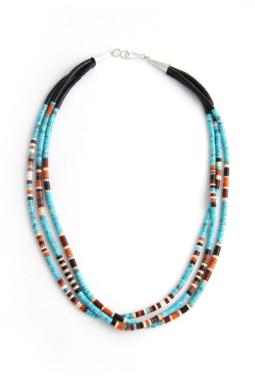 Santo Domingo Three Strand Heishi Necklace