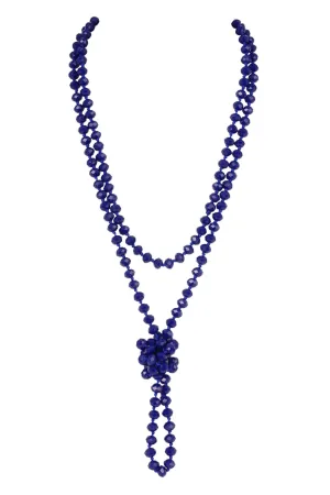 Sapphire Longline Hand Knotted Necklace - Pack of 6