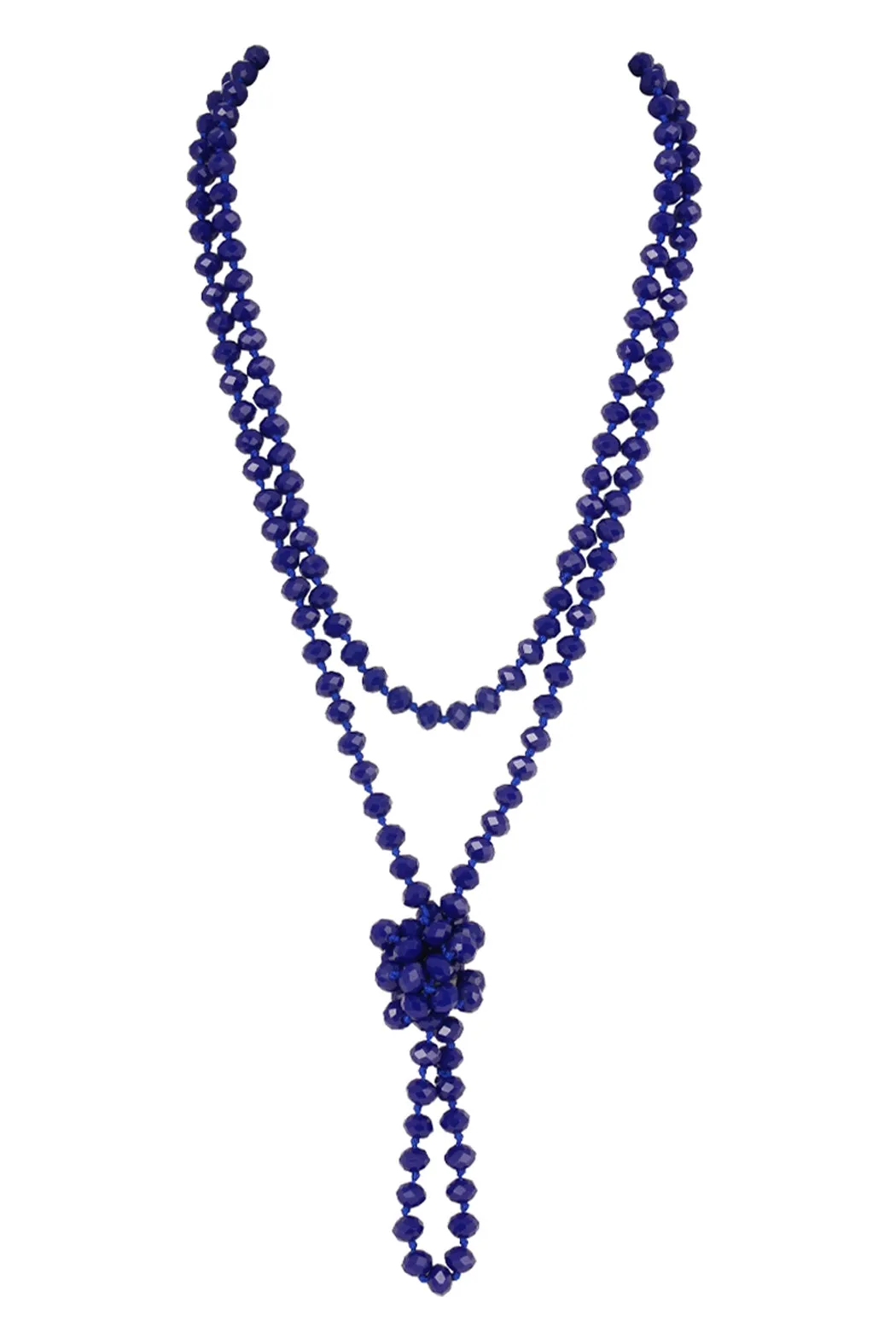Sapphire Longline Hand Knotted Necklace - Pack of 6