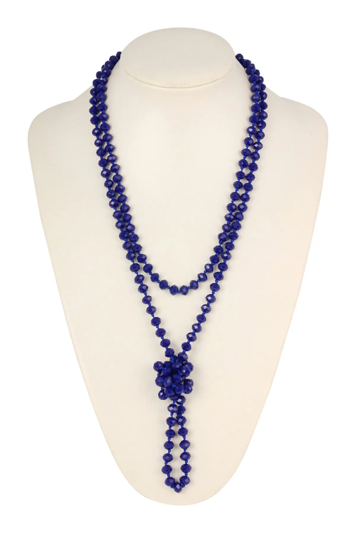 Sapphire Longline Hand Knotted Necklace - Pack of 6