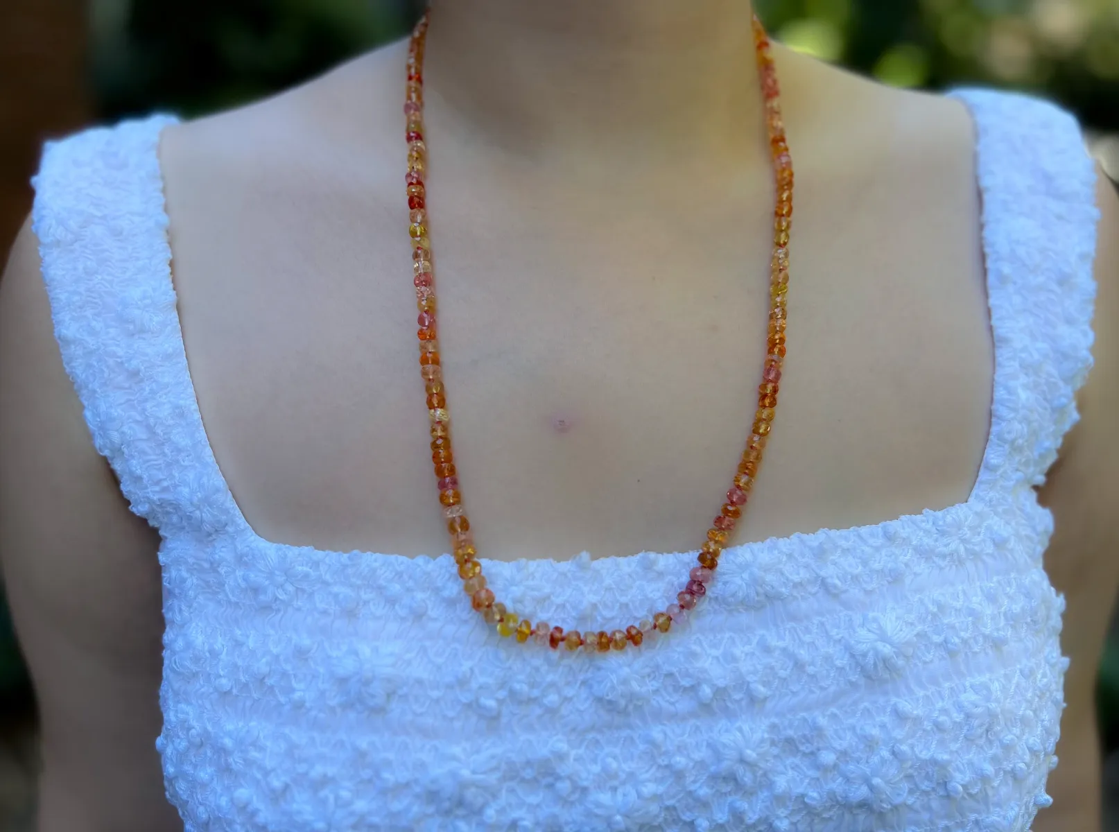 Sapphire Necklace, Padparascha Sapphires