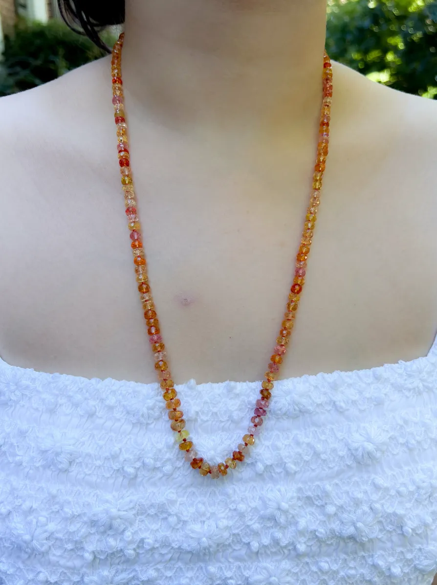 Sapphire Necklace, Padparascha Sapphires