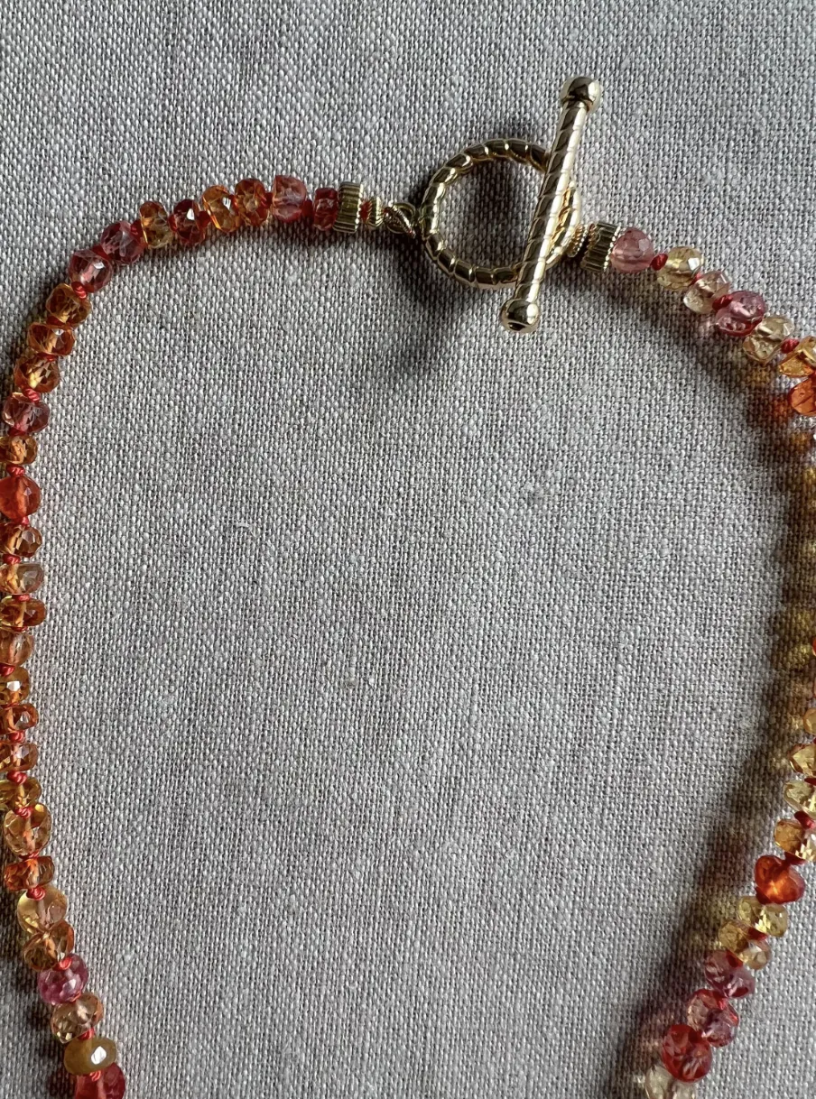 Sapphire Necklace, Padparascha Sapphires