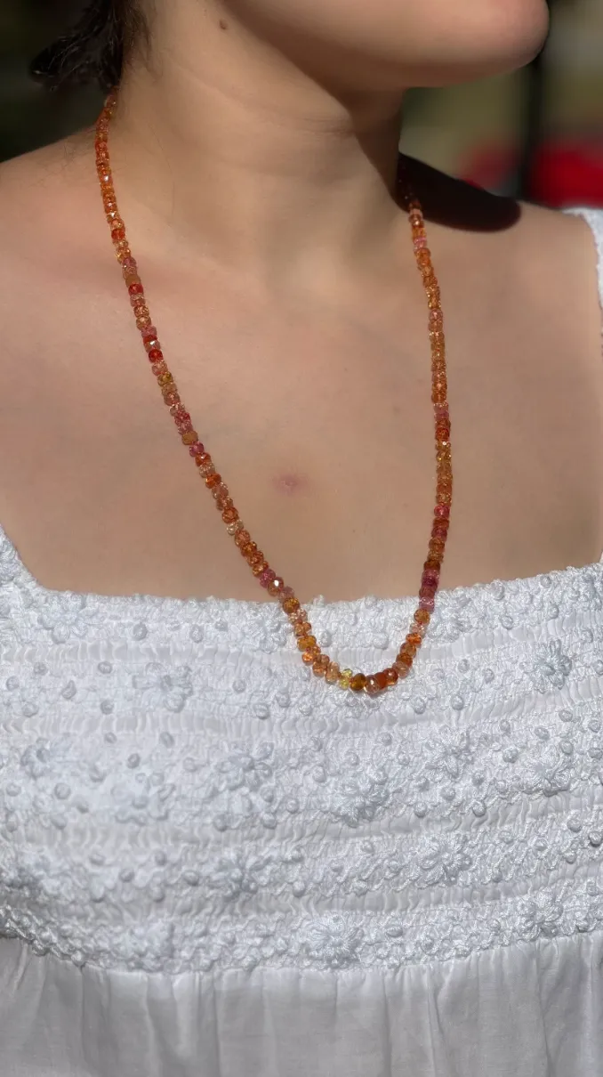 Sapphire Necklace, Padparascha Sapphires
