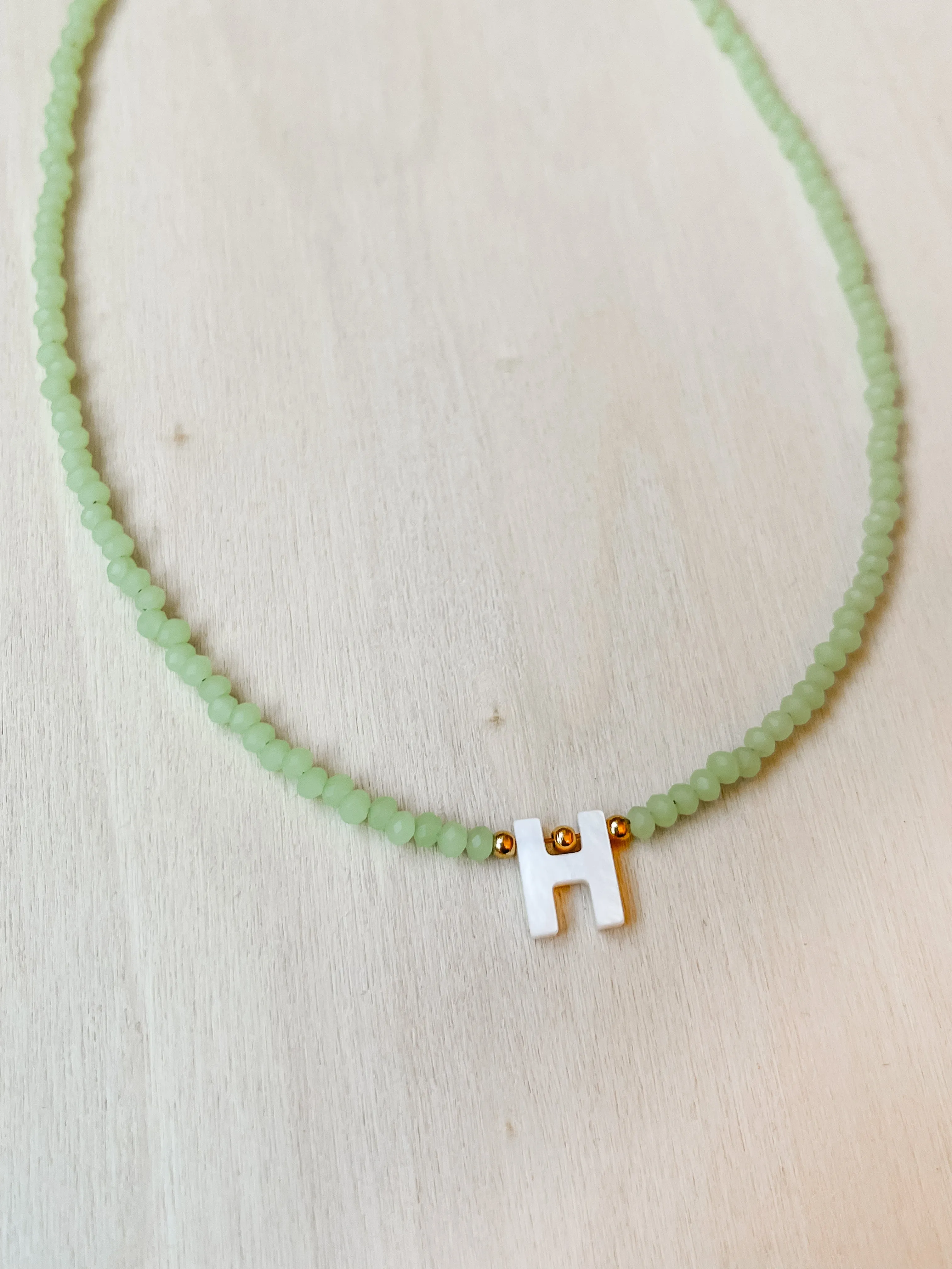 Sea Glass Shell Name Necklace