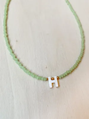 Sea Glass Shell Name Necklace