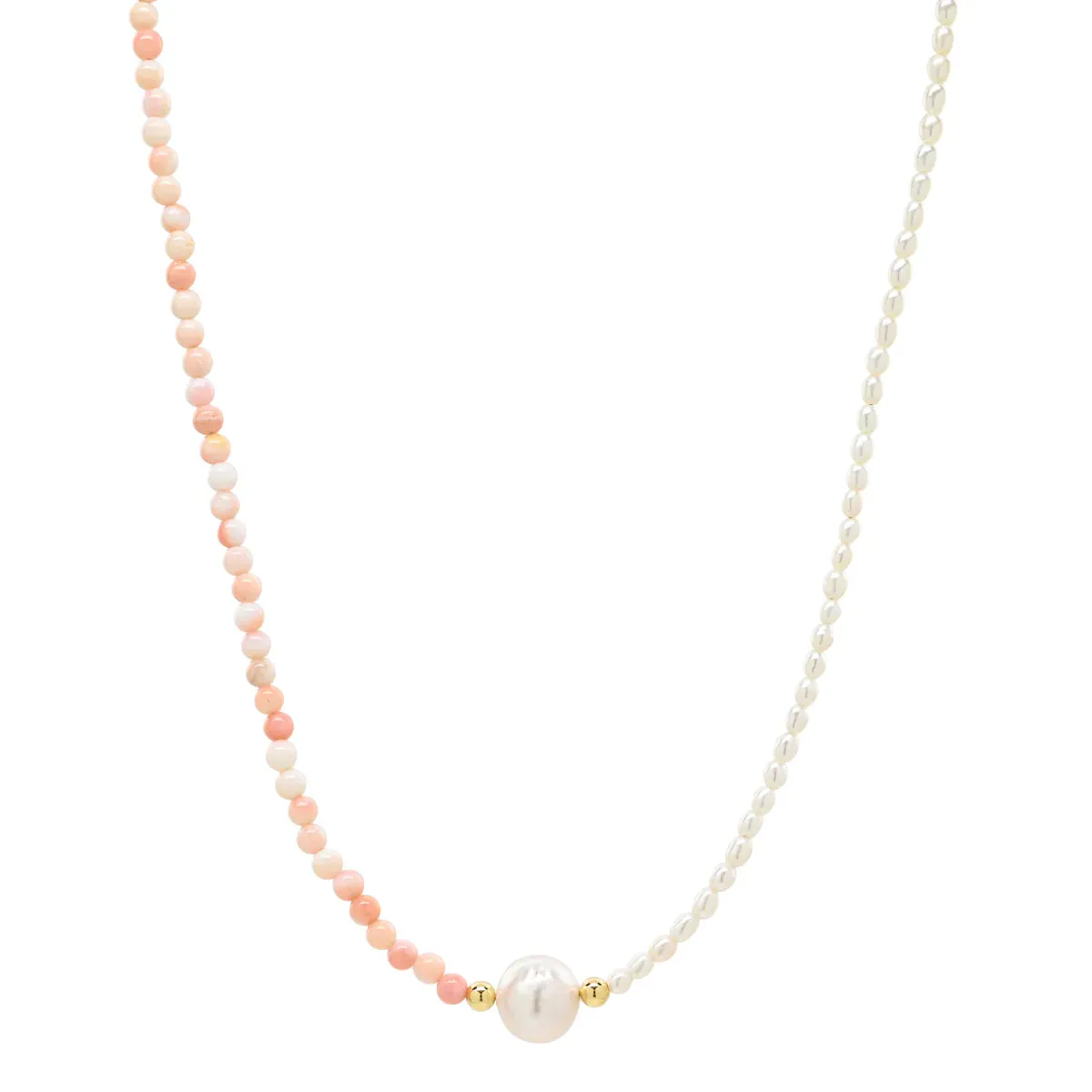Sea Lustre Pearl   Conch Shell Solitaire Necklace