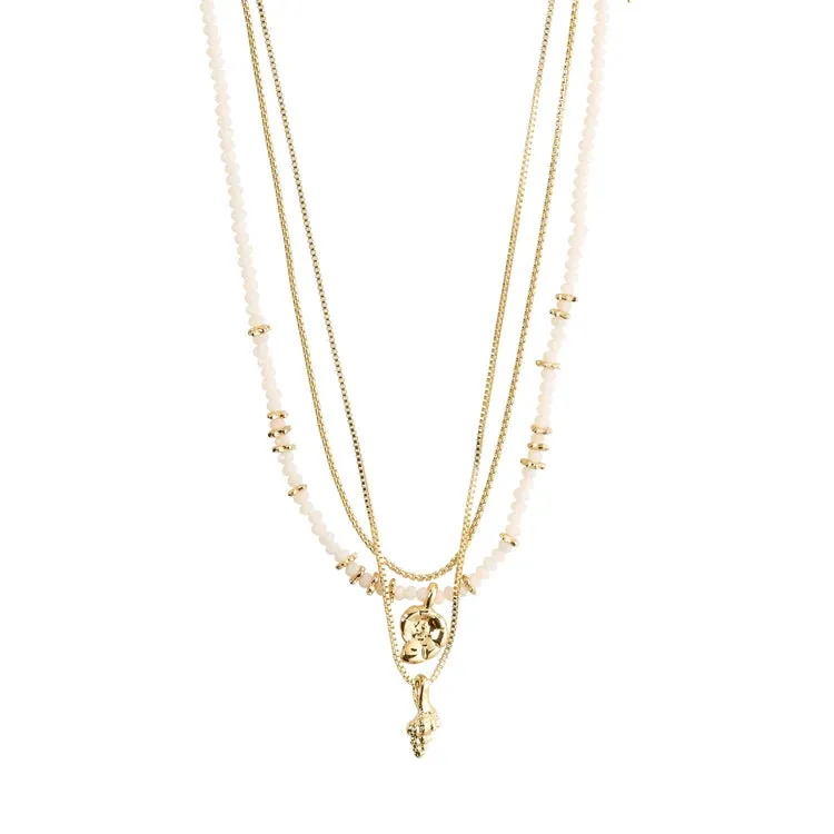 Sea Necklace - White/Gold