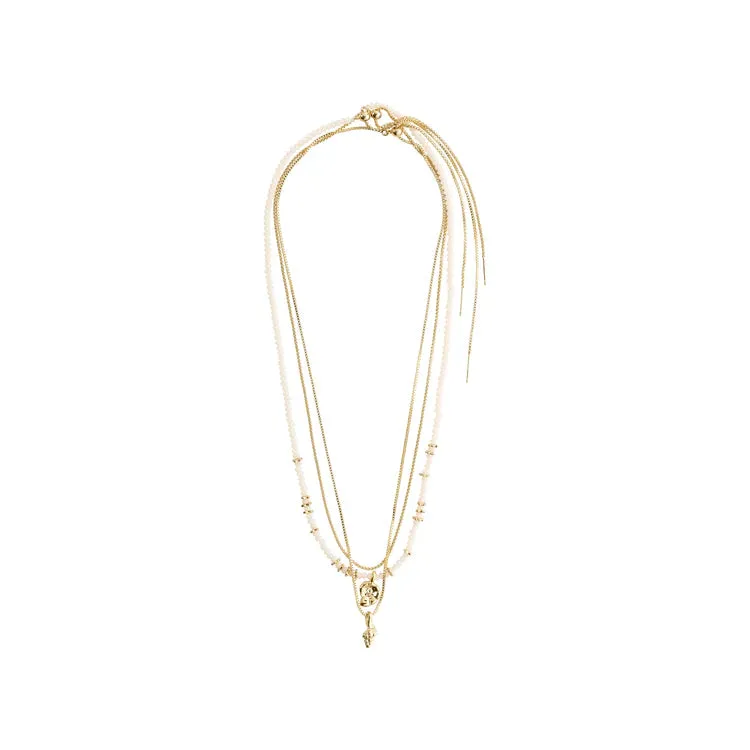 Sea Necklace - White/Gold