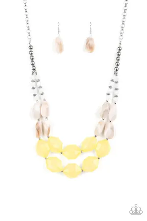Seacoast Sunset Yellow Paparazzi Necklace