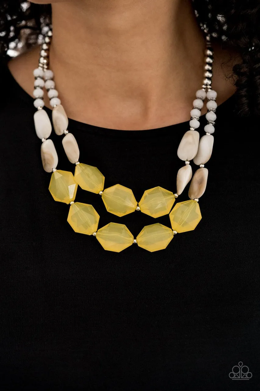 Seacoast Sunset Yellow Paparazzi Necklace