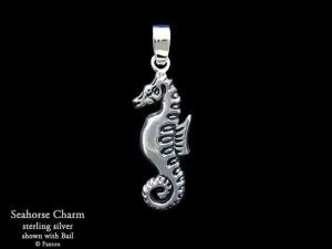 Seahorse Charm Necklace Sterling Silver
