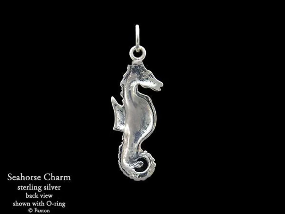 Seahorse Charm Necklace Sterling Silver